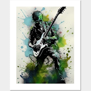 Zombie Shredding Guitar Posters and Art